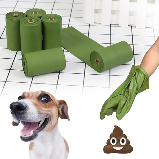 Bolsa de basura compostable 100% biodegradable para caca de perro, productos para mascotas, suministro para mascotas, bolsa de basura para caca, bolsa de embalaje